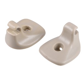 X AUTOHAUX 2pcs Sun Visor Support Clip Retainer 1GW25DX9AA for Dodge Avenger 2011-2014 for Chrysler 200 2011-2014 Sun Visor Support Clip Holder Bracket Hanger Plastic Beige Anti Vibration