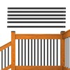 HZIU 26 Pack Deck Balusters 32.25'' Bow Baluster, Black Metal