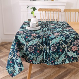 Obal William Morris Tablecloth Original Design Tablecloth Water Resistant Rectangular Table cloth Kitchen Dinning Decoration Table Cover Washable, 180cm x 140cm (Wilhemina)