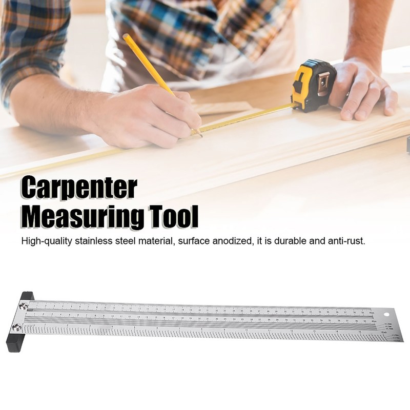 Ultra Precision Marking Ruler Stainless Steel Woodworking Scribing Ruler Gauging