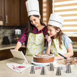 Cangool Large Icing Nozzle Set Pattern #111#336#356#1C #8A - Perfect Addition to Icing Bags with Nozzles - Large Decoration Variety