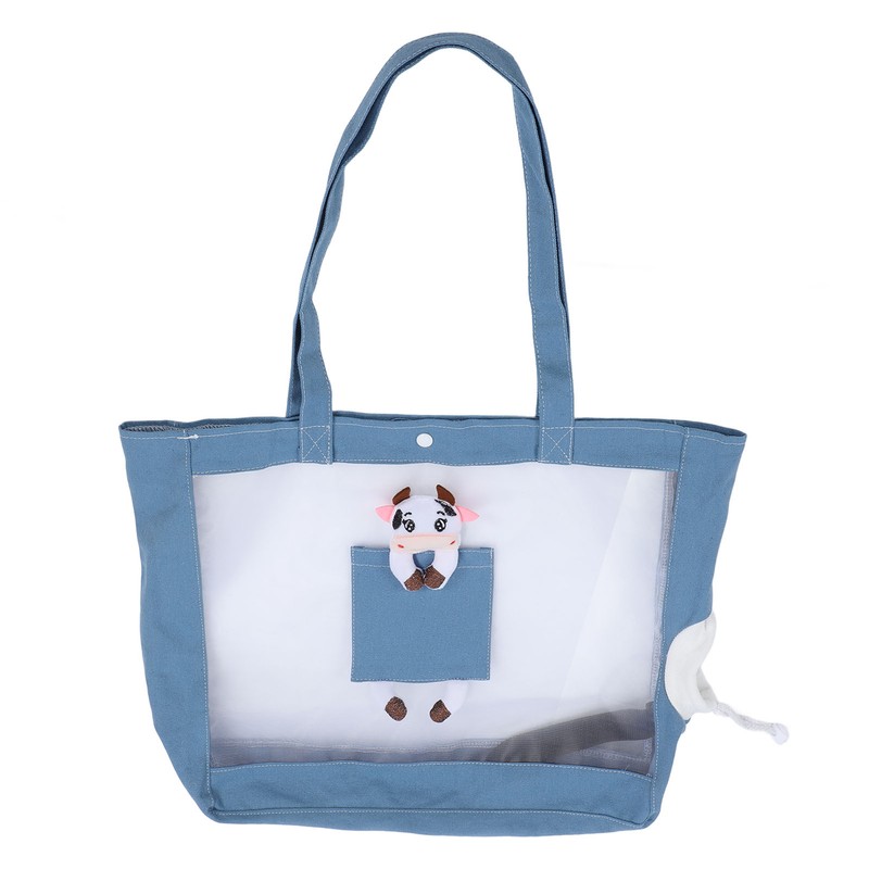 Cat Carrier Handbag Breathable Mesh Canvas Sturdy Soft Comfortable Traveling