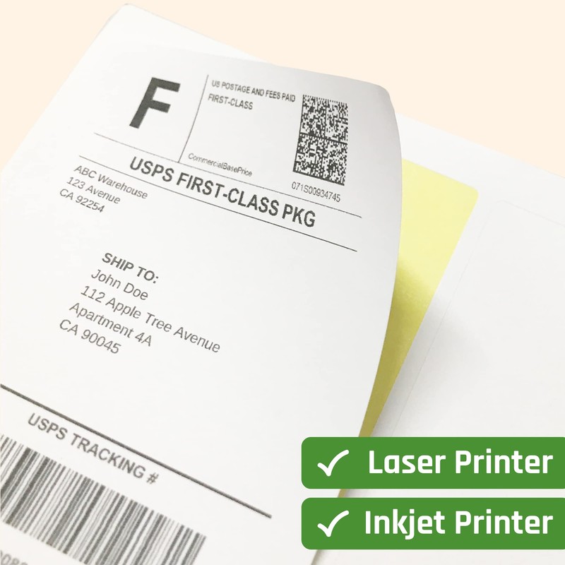 30 Sheets, Printable White Sticker Paper, Laser/Inkjet Printing - Matte,