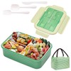 Bento Boxes, 1100 ML Bento Lunch Box With Utensils, Insulated