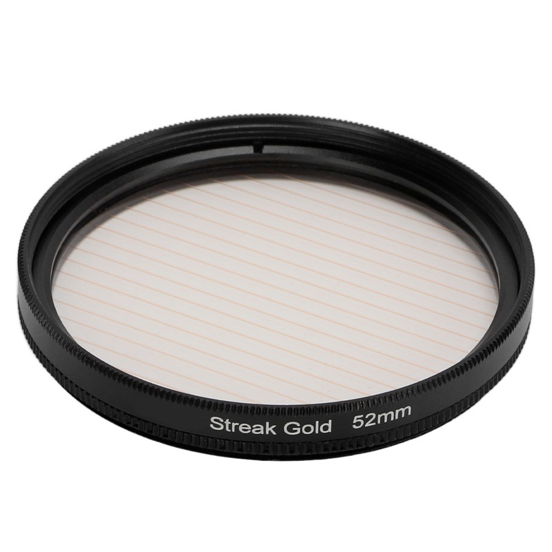 Gold Streak Anamorphic Effect Filter UHD Optical Glass Waterproof Scratch