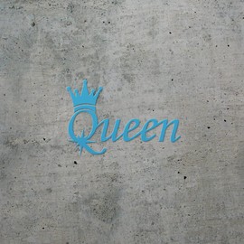 Transparent Decal Stickers of Queen Crown (Azure Blue) Premium Waterproof Vinyl Decal Stickers for Laptop Phone Accessory Helmet Car Window Mug Tuber Cup Door Wall Decoration ANDSKUS0h1392BE080322