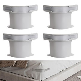 RE:BLEU Lock Sheet Holders, Bed Sheet Holder Clips Set of 4 Keep Sheets Tight and Firm with Fitted Sheet Straps, Heavy Duty Corner Sheet Holders for All Mattress Sizes (Grey, 4Pack)