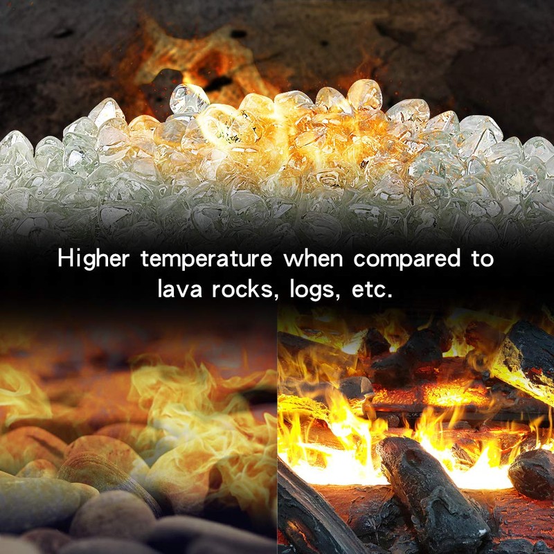 Stanbroil 10-Pound Fire Glass Diamonds - 1/2 inch Luster Fire