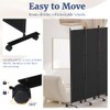 Kokorona 6 Panel Room Divider, 6FT Tall Rolling Privacy Screen