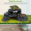 Kathson Reptile Hide Resin Turtles Dock for Aquarium Turtle Basking