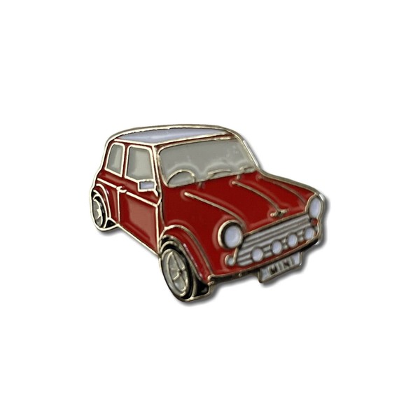 GBJUK White Red Car Pin Badge Lapel Badges with Butterfly