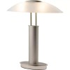 ARTIVA Table Lamp 18.5" Nickel Finish w/ Oval Canoe-Shaped Frosted
