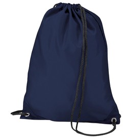 BagBase Budget Water Resistant Sports Gymsac Drawstring Bag (11L) (One Size) (Navy)