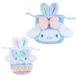 Sanrio 150801 Cinnamoroll Cinnamoroll Drawstring Set of 2 Easter Rabbit Cinnamoroll, 9.1 x 9.4 x 1.2 inches (23 x 24 x 3 cm), Character