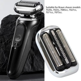 73S Shaver Foil & Cutter Replacement Part for Br-aun Series 7 Replacement Head New Generation Shavers Heads 7020s, 7025s, 7021cc, 7085cc w/Razor Oil and Clean Brush Update New Version