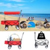 Heavy-Duty Collapsible Folding Wagon Cart, All-Terrain Utility Cart with Removable