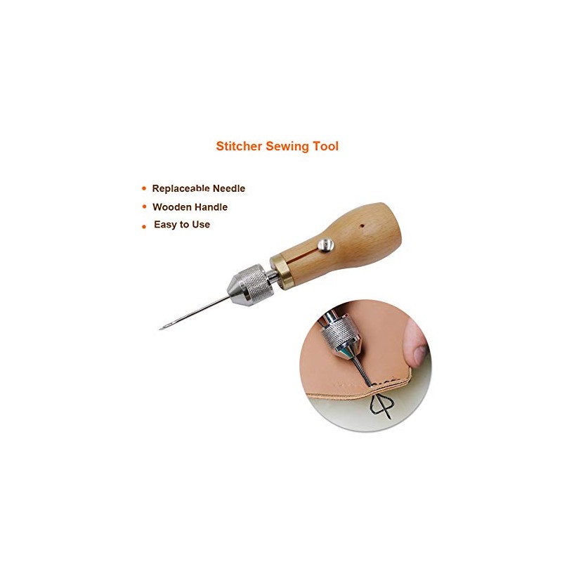 Becho Professional Stitcher Sewing Awl Leather Craft Making,Stitcher Repair Accessory