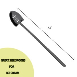 Papa's Ice Cream Shovel Spoon,Papa Gifts from Grandchildren,Unique Gifts for Grandpa Christmas Father's Day Birthday, Funny Papa Gifts for Father's Day, Cute Christmas/Thanksgiving.(BLACK)