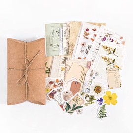 30 Pcs Vintage Scrapbook Sticker Set, Antique Decorative Stickers Parchment Old Retro Scrapbooking Paper for Art Journaling DIY Crafts Supplies Students Diary Notebook Scrapbook Diary (04)