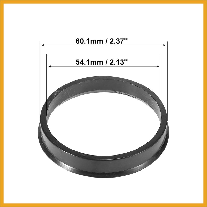 Partuto 4pcs Plastic 54.1mm to 60.1mm Car Centric Rings Wheel