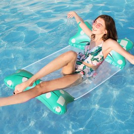 Inflatable Swimming Bed, Air Mattress Water, Air Mattress Pool Water Hammock Adults, 4-in-1 Inflatable Hammock Pool, Air Mattress Pool Swimming Noodle Adults, Pool Toy for Adults