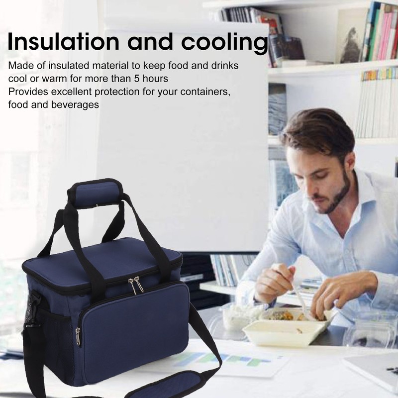 Insulated Lunch Bag Thicken Waterproof Oxford Cloth Cooler Cooling Large