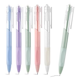 Chris.W 5 Pcs Gel Pens 0.5mm Black Ink Fine Point Smooth Writing Fast Dry Retractable Click Pens for Journaling Note Taking Office School Supplies Gifts Women Men