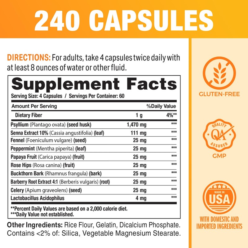 Vitamin World Colon Cleanse - 240 Capsules, Gut Detox with