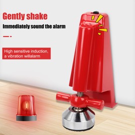 mumisuto Portable Door Lock Brace for Home Security, Patio Door Security Lock Door Stop Alarm, Adjustable Non-Slip Door Jammer Security Device with Alert for Home, Office, Travel, Apartment