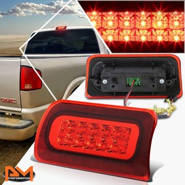 PM PERFORMOTOR Compatible with Chevy S10/GMC Sonoma 94-03 2-Rows LED Third 3RD Tail Brake Light Rear Stop Lamp Red