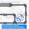 ERGAOBOY 10 Pcs Blue 12mm OD 3 Way Tee Push