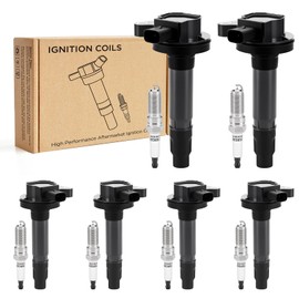 Set of 6 Ignition Coil Pack UF550 and Iridium Spark Plugs 1406 Compatible with Nissan Murano Maxima Quest 350Z 2008-2025,Infiniti EX35 G35 G25 JX Q50 Q70 QX60 2.5L 3.5L V6