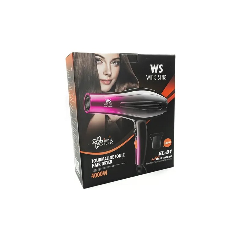 Secadora Profesional 4000w Wing Star El-81 Con Aire Frío