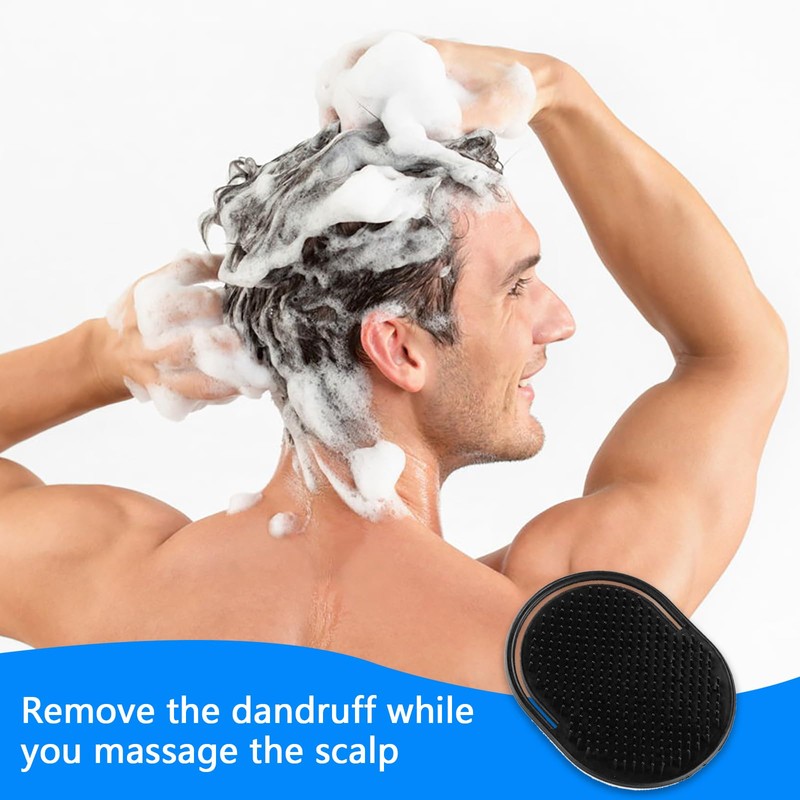 6Pcs Soft Pocket Palm Combs Ergonomic Handle Portable Scalp Massager
