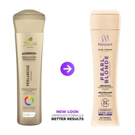 naissant Pearl Blonde Purple Toning Mask | Ultra High-Purity Pigments | Neutralizes Yellow & Brassy Tones | Hyaluronic Acid, Collagen & Biotin | Paraben, Ammonia & Sulfate Free | 10.1 Fl. Oz