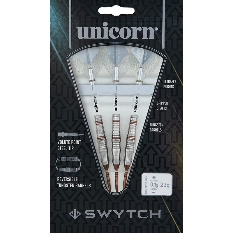 Unicorn Steel Tip Darts Set | Swytch | 80% Natural