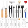 Riddur 46 Pieces Leather Sewing Kit, Leather Sewing Tool Set