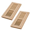 2 Pcs Pack Hardwood Red Oak Floor Register, Flush Mount