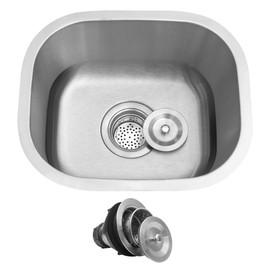 MONSINTA Undermount Kitchen Sink, Bar Sink, Stainless Steel, 1412 Kitchen Sink With Sink Drain Strainer, As Rv Sink, Outdoor Sink, Laundry Sink, Utility Sink, Small Sink