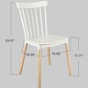 Simpol Home DSW Armless Modern Plastic Chairs with Wood Legs