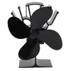 4 Blade Heat Powered Stove Fan Silent Eco Friendly Aluminium