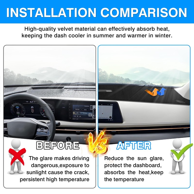 Autorder Dashboard Cover Mat for 2023-2025 2026 Nissan Ariya Accessories