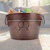 BREKX Metal Indestructible Dog Toy Bin - Storage Bin with