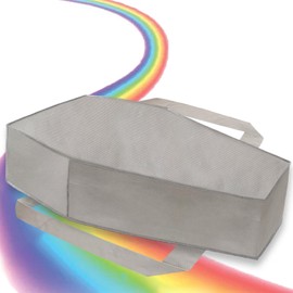 QQW Pet Casket Burial Bag for Cats Dogs, Eco-Friendly Pet Burial Box for Small 23.6″Coffin for Pet Loss Gift(Grey, S)