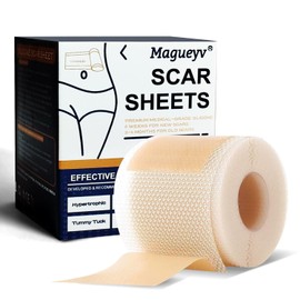 Parches de Silicona para Cicatrices - Reduce Quemaduras, Queloides, Estrías y Acné, Cinta Reutilizable Postquirúrgica,1.5M Largo, Antiguas y Nuevas (1)