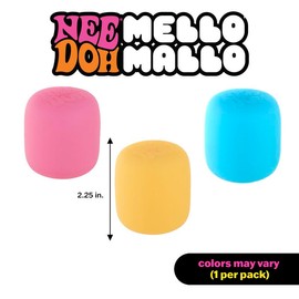 NeeDoh Schylling NeeDoh Mello Mallo - Sensory Toy with a Satisfying Dough Filling - Changes Color in the Sun - Ages 3 and Up - Color May Vary; One Per Pack