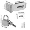 Zythrem 3Inch Door Latch Hasp with Door Padlock and Screw