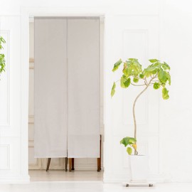 Noren Workshop 11874 Noren Plain Plain Simple Natural Long Width 28.3 x Length 66.9 inches (72 x 170 cm) Room Divider Noren Blindfold Half Noren Kimi 11874 All 11 Colors White Brown