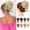 Benehair Messy Bun Hair Piece Wavy Curly Claw Clip Hair