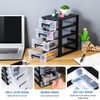 HEALLILY Desktop Storage Drawers Stackable Plastic Drawer Unit Plastic Storage